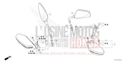 MIROIR/PROTEGE-DOIGTS CRF300LAM de 2021